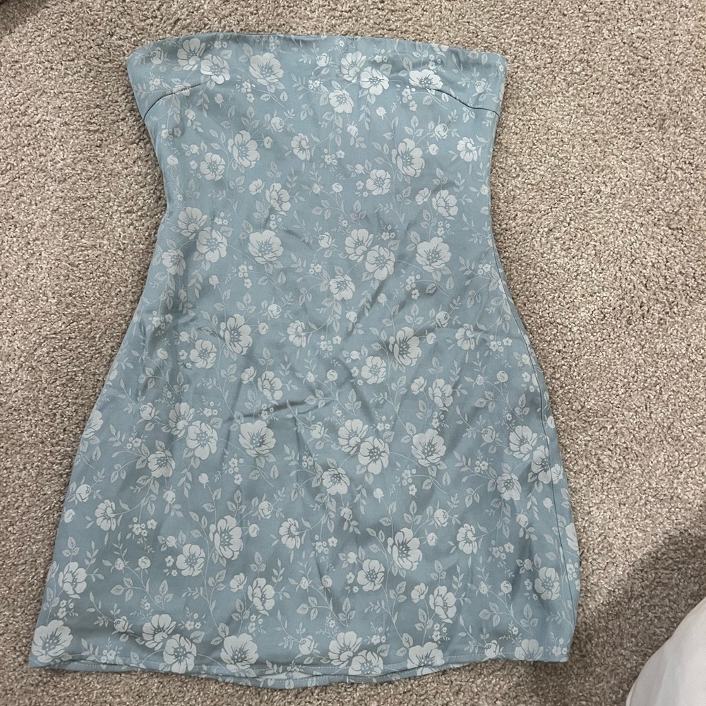 Blue floral dress